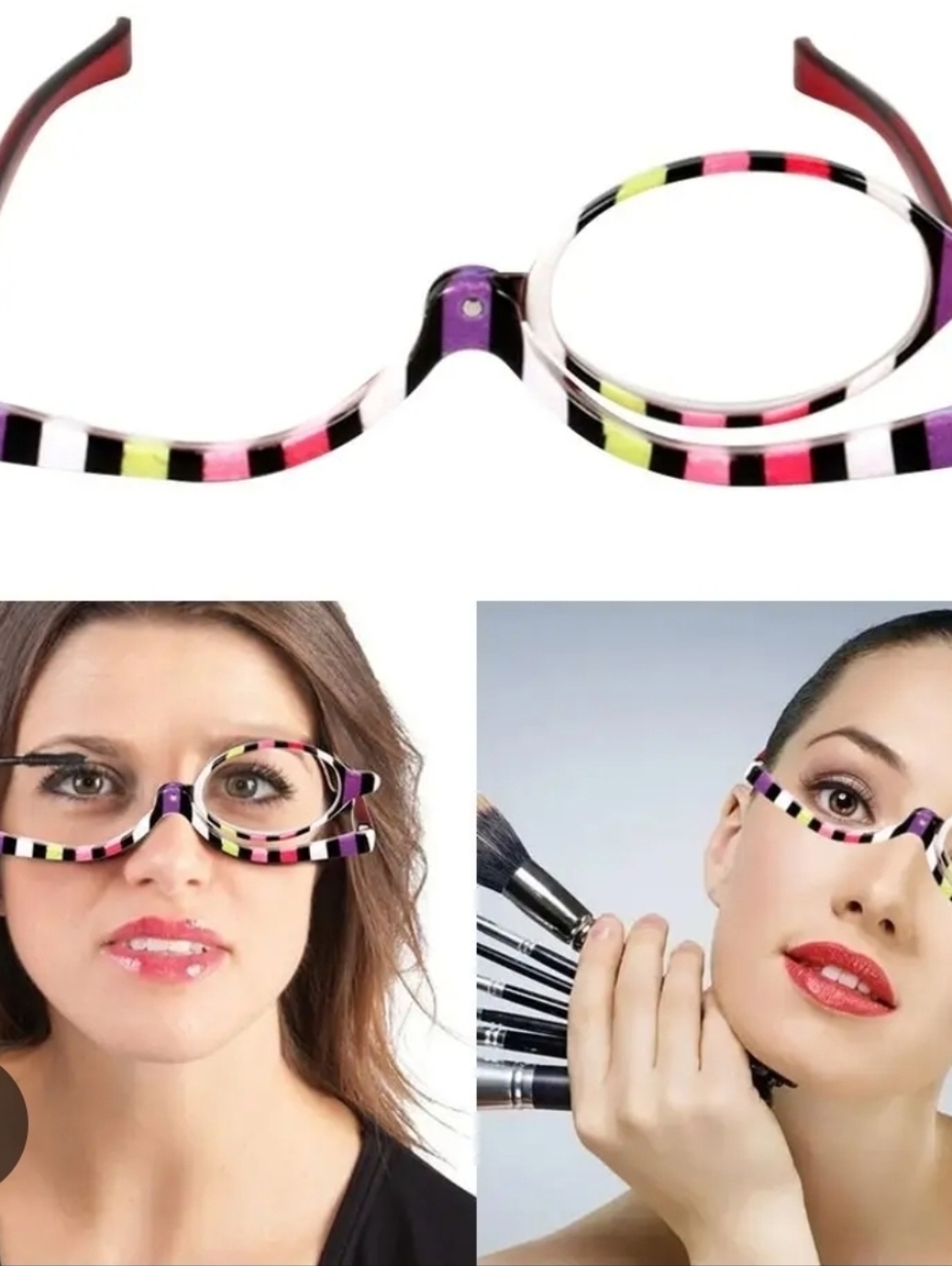 Magnified Makeup Application Glasses - Clear - Picture 2 of 6